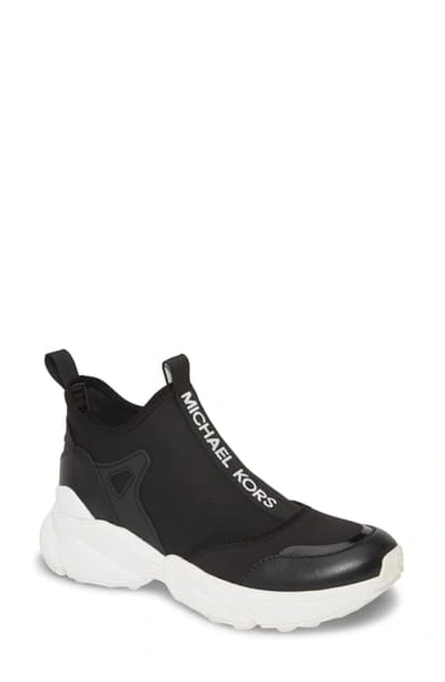 Michael Michael Kors Willow Stretch Sock Sneakers In Black/ Black Multi