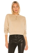 Cotton Citizen Milan Crew Sweatshirt In Sand Dune