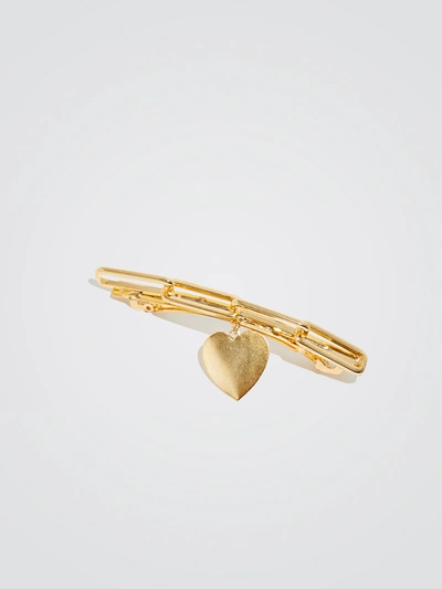 Lelet Ny Link Chain Barrette With Heart Charm In 14k Gold