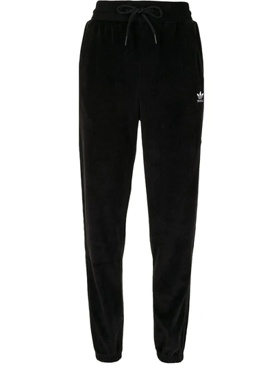 Adidas Originals Sst Striped Jersey Track Pants In Black