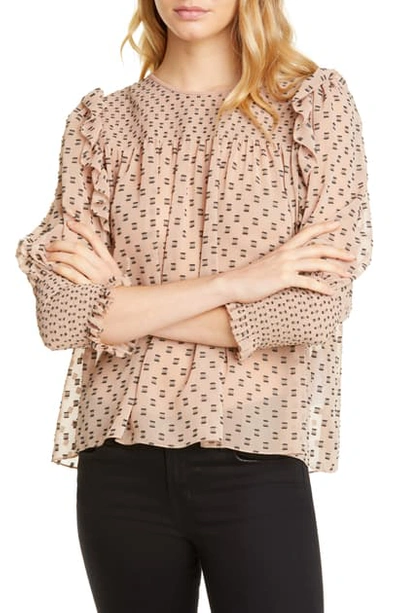 Joie Jamila Embroidered Top In Ginger