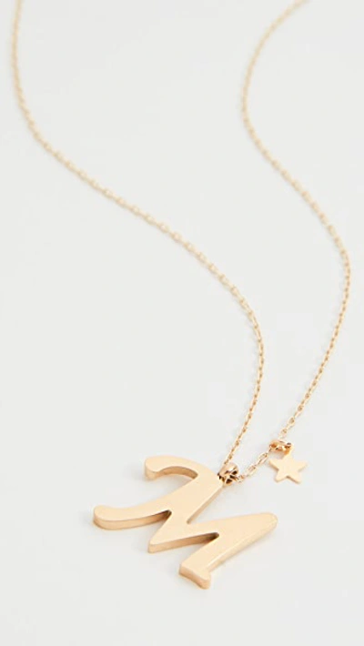 Shashi Letter Pendant With Star Charm In M