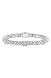 Lagos Sterling Silver X Collection Rope Bracelet With Diamonds