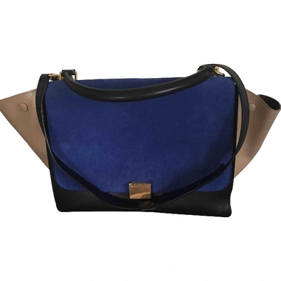 Pre-owned Celine Trapèze Leather Handbag In Multicolour