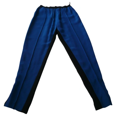 Pre-owned Celine Carot Pants In Blue