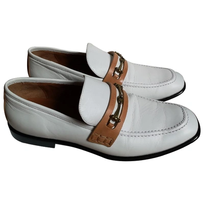 Pre-owned Celine Leather Flats In White