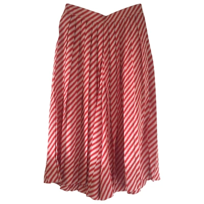 Pre-owned Celine Red Viscose Shorts