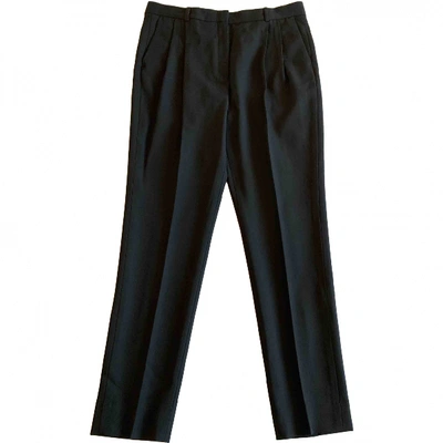 Pre-owned Celine Wool Straight Pants In Black