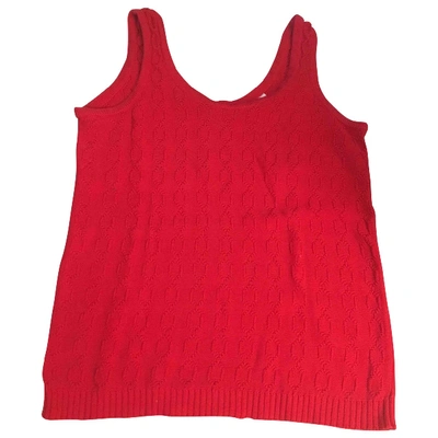 Pre-owned Celine Red Cotton Top