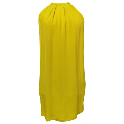 Pre-owned Celine Silk Dress In Yellow