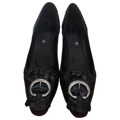 Pre-owned Celine Patent Leather Heels In Black