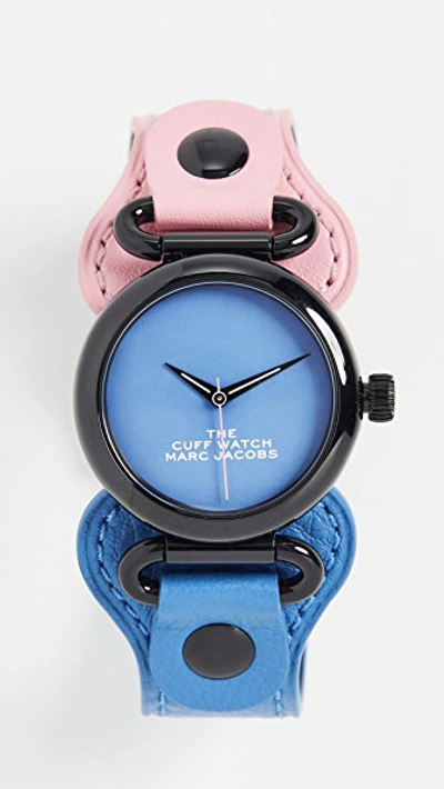 The Marc Jacobs The Cuff Watch 36mm In Pink/blue