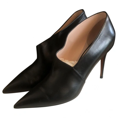 Pre-owned Celine Leather Ankle Boots In Black