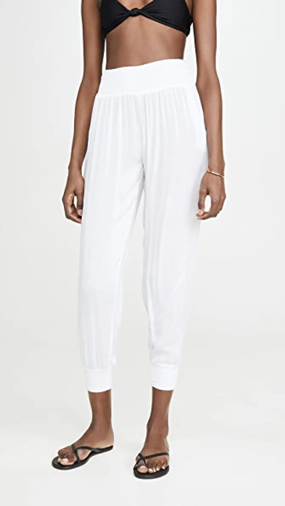 Mikoh Kahuku Ruched Waist Pants In Foam