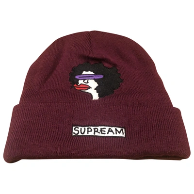 Pre-owned Supreme Hat In Purple