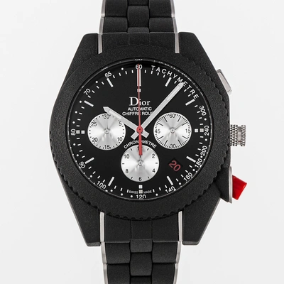Pre-owned Dior Chiffre Rouge Black Steel Watch | ModeSens