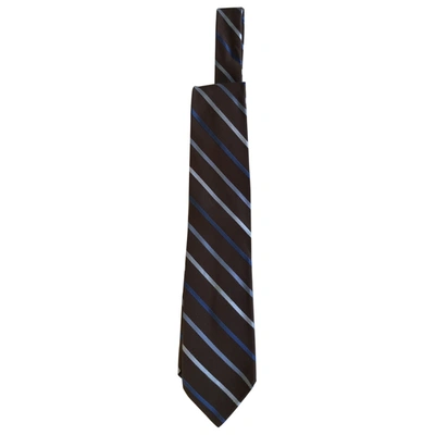 Pre-owned Breuer Silk Tie In Brown