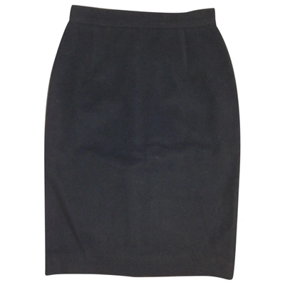 Pre-owned Courrèges Cashmere Mini Skirt In Black