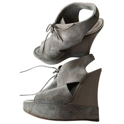 Pre-owned Donna Karan Ankle Boots In Grey