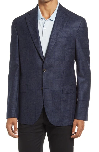 Jack Victor Midland Windowpane Wool Sport Coat In Blue