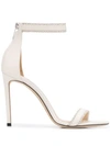 Jimmy Choo Dochas 100 Crystal-embellished Leather Sandals In Ivory