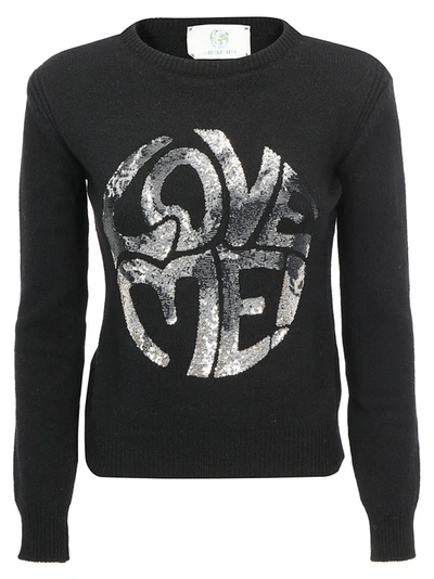 Alberta Ferretti "love Me" Sweater In Black