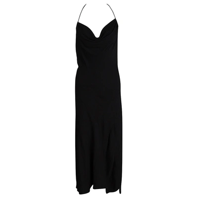 Pre-owned Joseph Black Crepe Cross Back Sleeveless Naomi Dress L