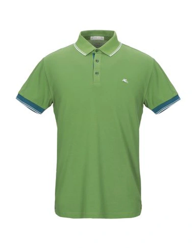 Etro Polo Shirts In Light Green