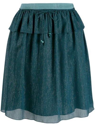 Kenzo Holiday Capsule Metallized Skirt In Blue