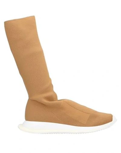 Rick Owens Drkshdw Boots In Camel