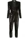 A.l.c Women's Kieran Belted Sequined Crepe Jumpsuit In Black