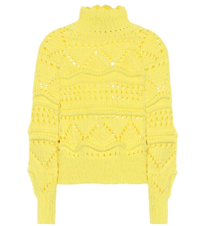 Isabel Marant Étoile Naka Cotton-blend Sweater In Yellow
