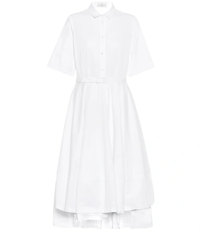 Co Tton-sateen Shirt Dress In White
