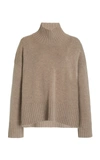 Co Women's Wool-cashmere Turtleneck Sweater In Taupe