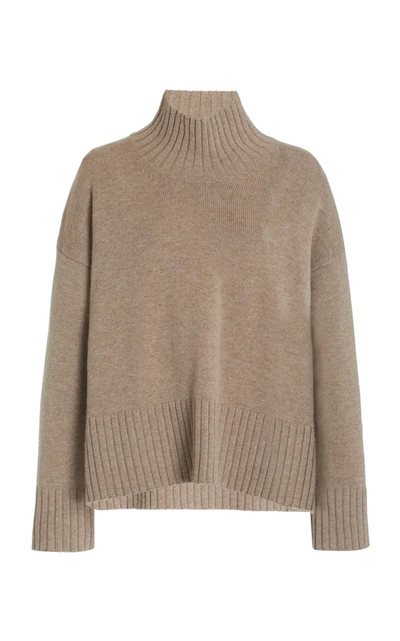 Co Women's Wool-cashmere Turtleneck Sweater In Taupe
