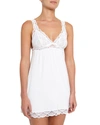 Eberjey Sweet Heart The Classic Lace-trimmed Printed Stretch-modal Chemise In White