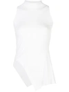 Rosetta Getty Sleeveless Panelled Turtleneck Top In White