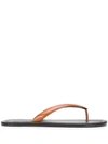 Maison Margiela Tabi Split-toe Leather Flip Flops In Brown