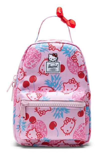 Herschel Supply Co Nova Mini Hello Kitty Backpack In Pineapple Cherry
