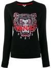 Kenzo Embroidered Tiger Sweatshirt In Black
