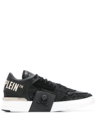 Philipp Plein Crystal Embellished Sneakers In Black