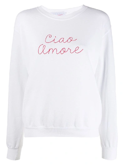 Giada Benincasa Ciao Amore Embroidered Sweatshirt In White