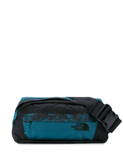 The North Face Abstract Leopard Print Belt Bag In Blue
