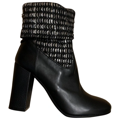 Pre-owned Fiorifrancesi Leather Ankle Boots In Black