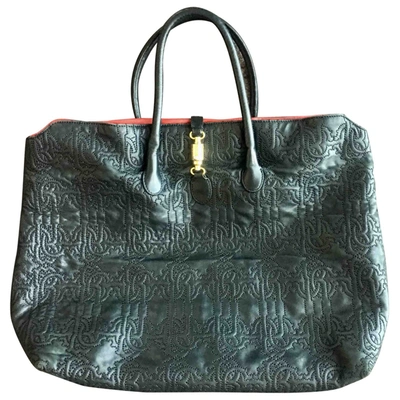Pre-owned Roberto Cavalli Leather Tote In Black