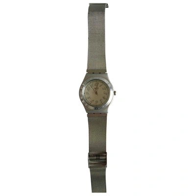 Pre-owned Swatch Watch In Silver