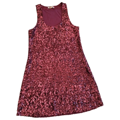 Pre-owned Alice And Olivia Glitter Mini Dress In Pink