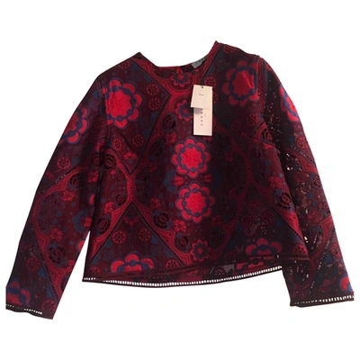 Pre-owned Sandro Burgundy Polyester Top