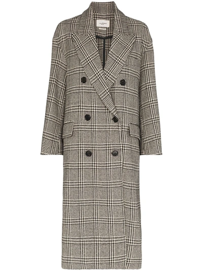 Isabel Marant Étoile Obira Houndstooth Shirt Coat In Black