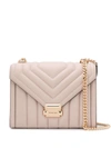 Michael Michael Kors Whitney Large Shoulder Bag In Costa Lamb Matelassè Leather 18k In Soft Pink